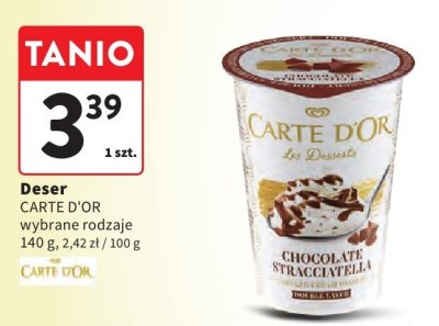 Deser CARTE D'OR wybrane rodzaje promocja w Intermarche
