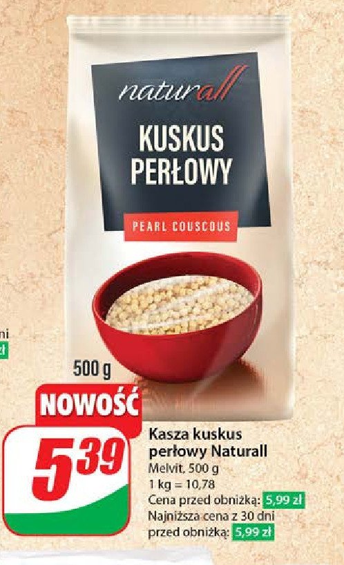 Kuskus per艂owy NATURALL promocja