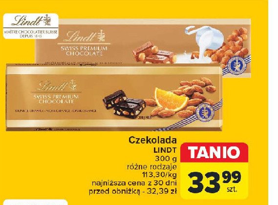 Czekolada fondente nooore LINDT SWISS PREMIUM promocja