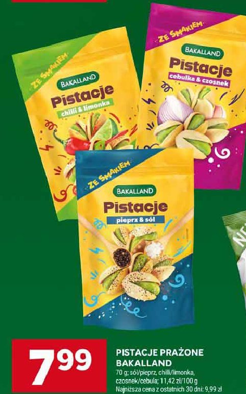 Pistacje pieprz & sól Bakalland promocja w Stokrotka