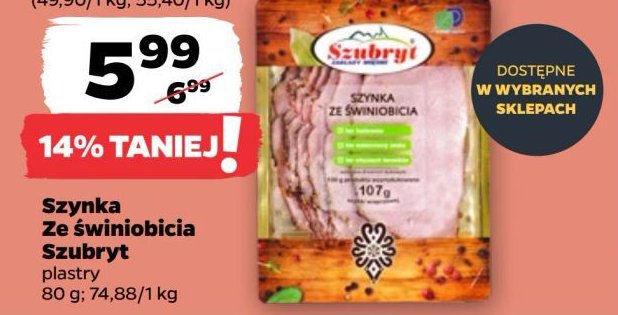 Szynka ze świniobicia Szubryt promocja