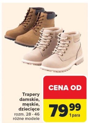 Trapery damskie lub męskie różne modele Carrefour promocja w Carrefour