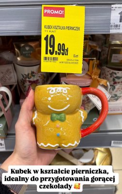 Kubek w kształcie pierniczka promocja w Intermarche