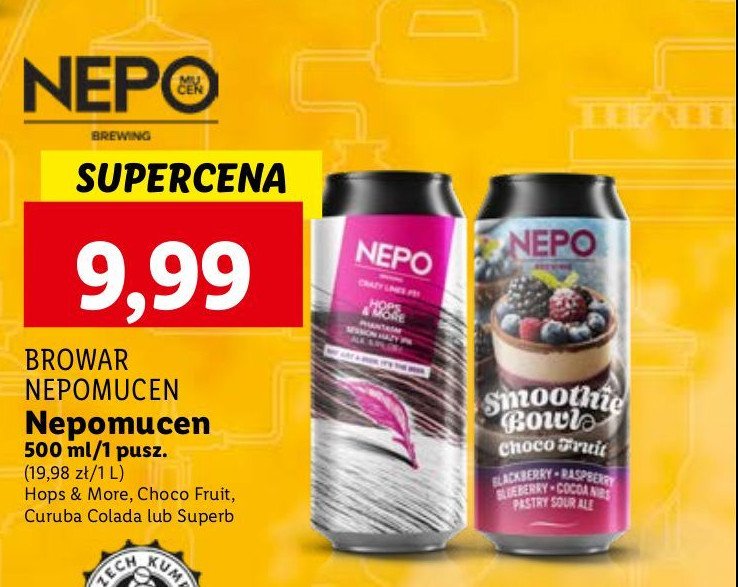 Piwo Nepomucen choco fruit promocja