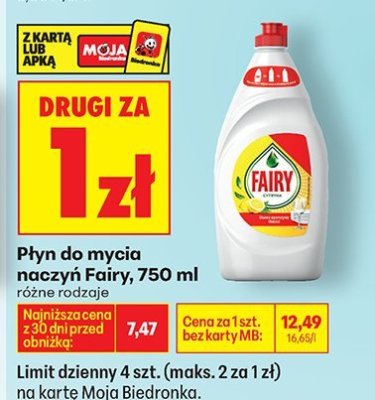 Płyn do mycia naczyń Fairy, 750 ml promocja w Biedronka