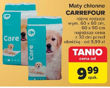 Maty chłonne 60 x 90 cm Carrefour promocja w Carrefour Market