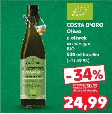 Oliwa z oliwek extra virgin BIO  promocja w Kaufland