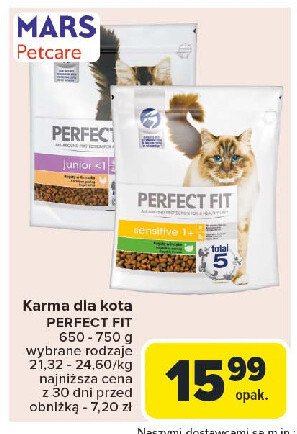 Karma dla kota junior Perfect fit promocja w Carrefour Market