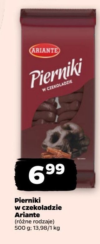 Pierniki w czekoladzie deserowej Ariante promocja w Netto