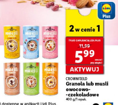 Musli choco Crownfield crunchy promocja