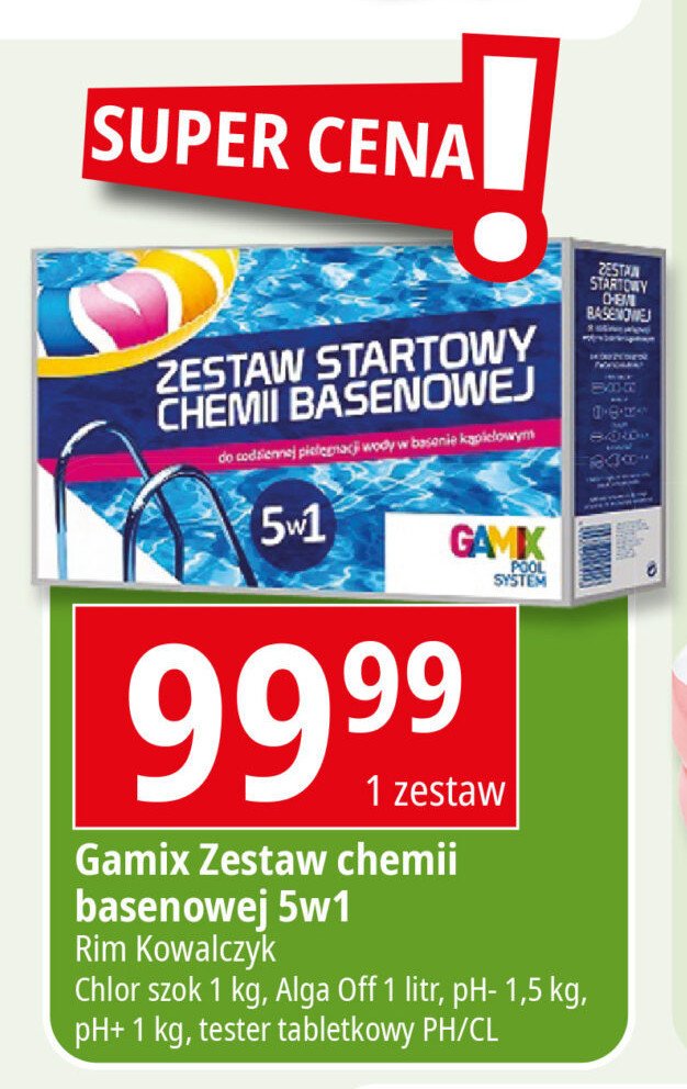 Zestaw startowy chemii basenowej 5w1 Gamix promocja