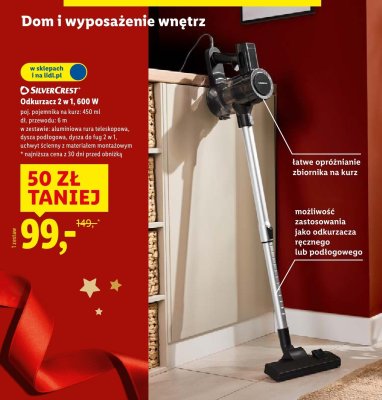 Odkurzacz 2 w 1 Silvercrest 600 W promocja w Lidl