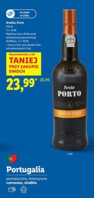 Porto Armilar Porto czerwone, słodkie 750 ml promocja w Lidl