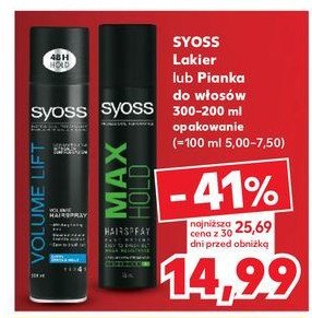 Pianka do włosów Syoss max hold promocja