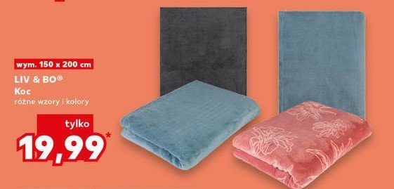 Koc 150 x 200 cm Liv & bo promocja w Kaufland