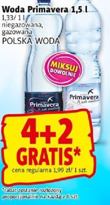 Woda Primavera 1,5 l POLSKA WODA promocja w Prim Market