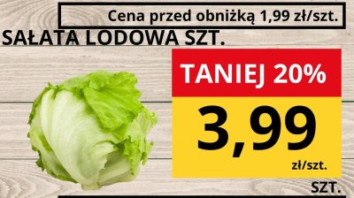Sałata lodowa promocja w Supeco