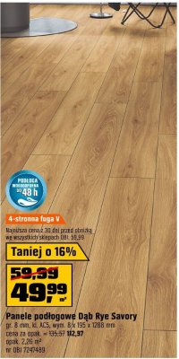 Panele podłogowe Dąb Rye Savory promocja w OBI