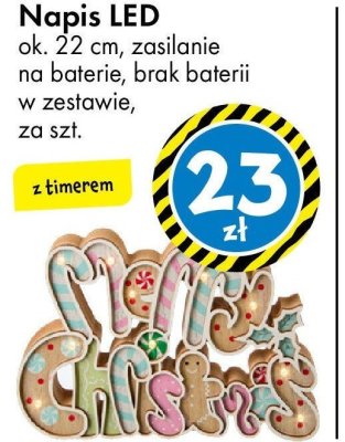 Napis LED ok. 32 cm promocja w Tedi