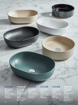 Umywalka ceramiczna Samal beżowa 40 cm promocja w Castorama