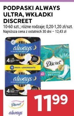 Podpaski Always Ultra promocja w Stokrotka