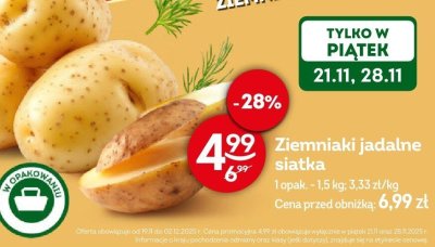 Ziemniaki jadalne siatka promocja w Żabka