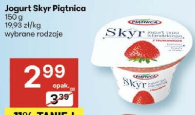 Jogurt Skyr Piątnica promocja w Delikatesy Centrum