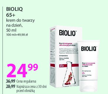 Krem intensywnie odbudowujący na dzień Bioliq 65+ promocja w Hebe