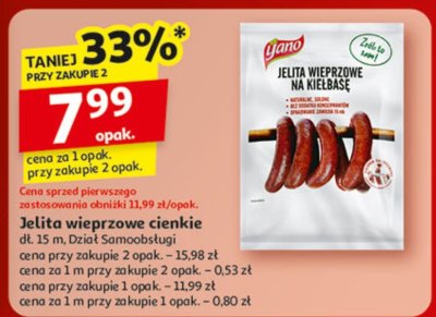 Jelita wieprzowe cienkie promocja w Auchan