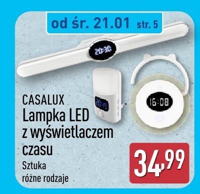 Lampka LED z wyświetlaczem czasu promocja w Aldi
