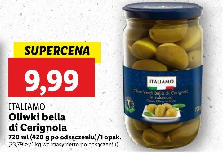 Oliwki bella di cerignola Italiamo promocja w Lidl