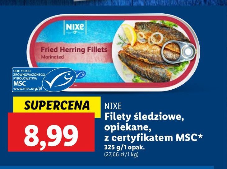 Filety śledziowe opiekane Nixe promocja