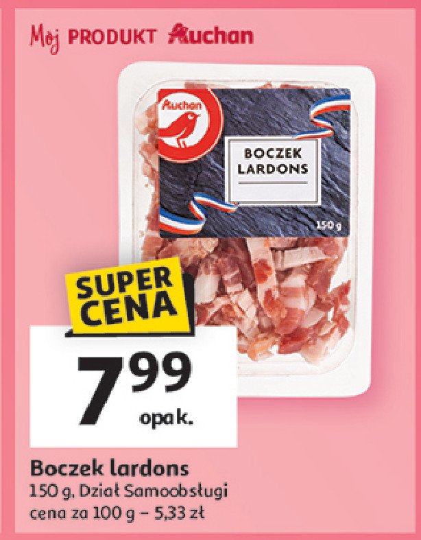 Boczek lardons Auchan promocja