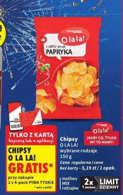 Chipsy O LA LA! JAKBY CO. TYLKO MY TO MAMY! wybrane rodzaje promocja w Intermarche