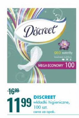 Wkładki normal mega economy Discreet promocja