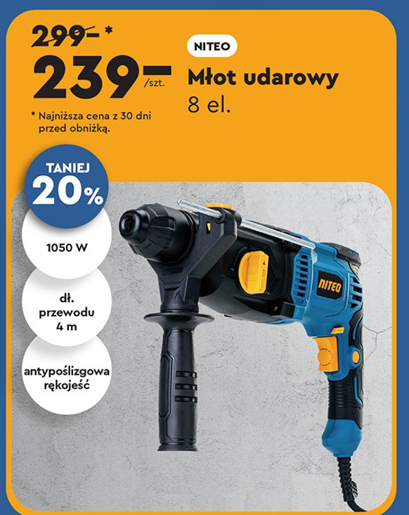 Młot udarowy 1050 w Niteo tools promocja