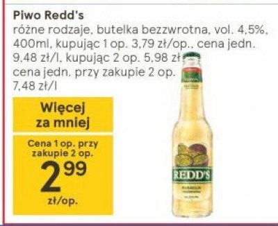 Piwo Redd's bianco promocja