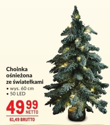 Choinka ośnieżona ze światełkami LED promocja w Makro