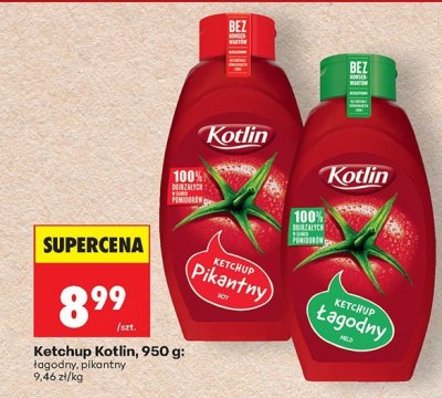 Ketchup Ketchup Kotlin, 950 g: łagodny, pikantny promocja w Biedronka