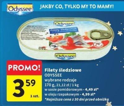Filety śledziowe ODYSSEE wybrane rodzaje promocja w Intermarche