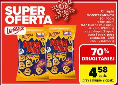Chrupki MONSTER MUNCH różne smaki promocja w Carrefour