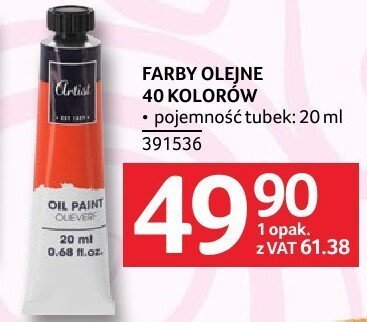 Farby olejne 40 kolorów promocja w Selgros