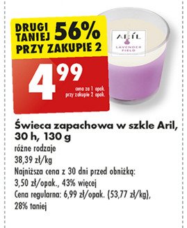 Świeca zapachowa lawenda Aril promocja