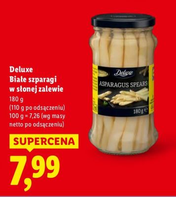 Białe szparagi w słonej zalewie Deluxe promocja w Lidl