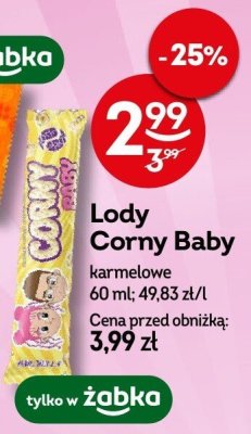 Lody Corny Baby karmelowe promocja w Żabka