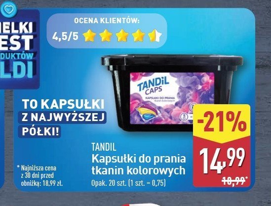 Kapsułki do prania color Tandil promocja