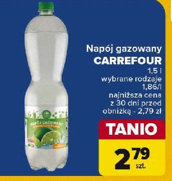 Woda limonkowa Carrefour classic promocja