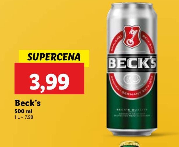Piwo Beck's imported promocja