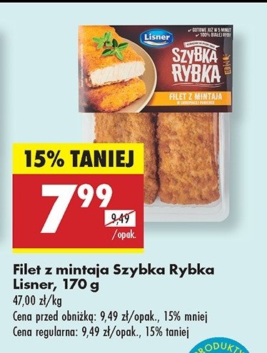 Filety z mintaja w chrupi膮cej panierce Lisner szybka rybka promocja