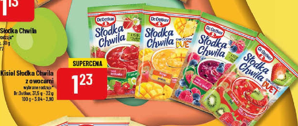Kisiel truskawka-kiwi Dr. oetker słodka chwila promocja